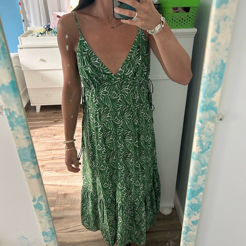 H&M Green Leaf Maxi Dress